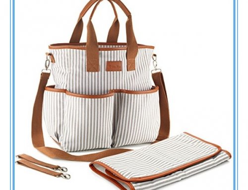 Canvas Stripe Diaper Tote