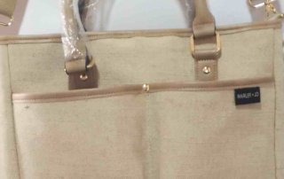 linen weekend bags