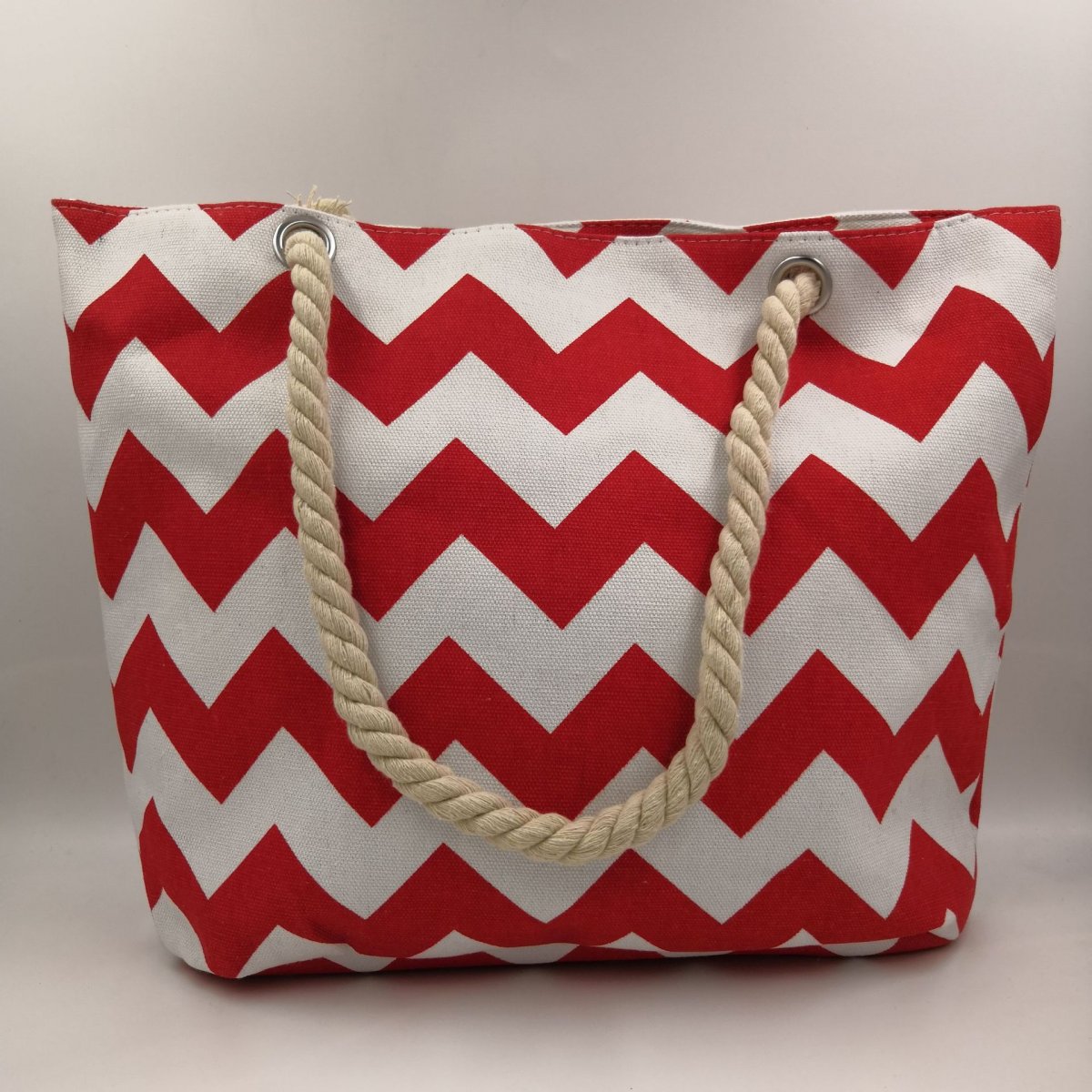 canvas chevron tote bag