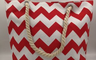 canvas chevron tote bag