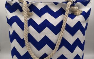 canvas chevron beach bag